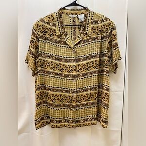 Women's Leopard Print Button Down Shirt